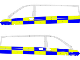 Striping Mercedes Vito 2016- L2H1 Battenburg Niv2  7 Blocke 