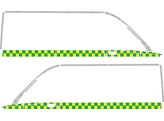 Striping Merc. Sprinter L2H2 NDLZ Battenburg Dubbele rij blokken  zijde 100mm   zonder schuifdeuren