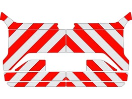 Red/White RA2 10cm Ford Transit Custom 2022- tailgate