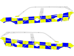 Striping Peugeot 2008 Battenburg NIV2