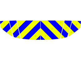 Chevronpatroon Motorkap Volkswagen Tiguan Politie klasse 3 geel/blauw