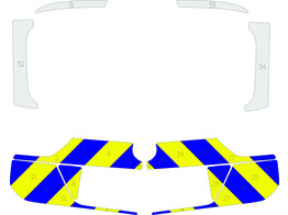 Chevronpatroon Koffer Volkswagen Tiguan Politie klasse 3 geel/blauw