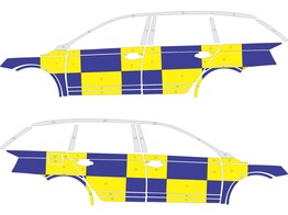 Striping Skoda Octavia 2018- Battenburg NIV3
