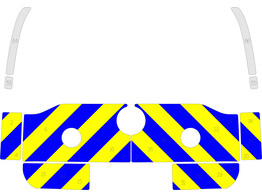 Chevronpatroon Koffer Volkswagen ID BUZZ Politie klasse 3 geel/blauw