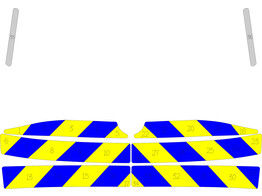 Chevronpatroon Koffer Volkswagen ID 4 Politie klasse 3 geel/blauw