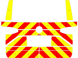 Striping Volkswagen Multivan T7 - Chevrons T11500 Red/Yellow 10 cm