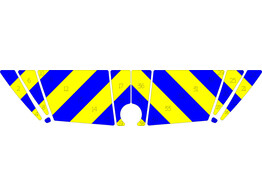 Fischgratenmuster Motorhaube Skoda Enyaq Polizei klasse 3 gelb/blau