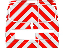 Red/White RA2 10cm Renault Kangoo L1H1 - Rear side