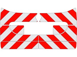 Red/White RA2 10cm Renault Kangoo 2015- H1 - Rear side under windows