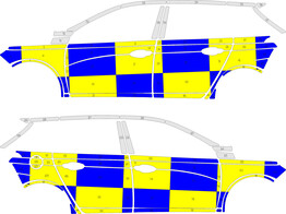 Striping Peugeot 308 Active Battenburg NIV3
