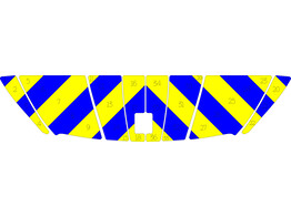Fischgratenmuster Motorhaube Peugeot 308 Polizei klasse 3 gelb/blau