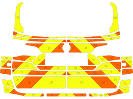 Striping BMW X5 Sport 2019- Chevrons Orange/Yellow 15 cm   modules CHC Liege