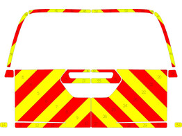 Striping Toyota Hilux Klep T11500 Rood/Geel 10 cm