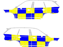 Striping Volvo XC90 Battenburg NIV3