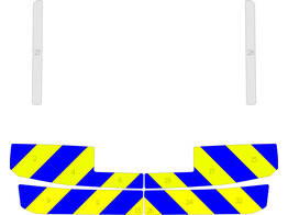 Fischgratenmuster Koffer Volvo XC90 Polizei klasse 3 gelb/blau