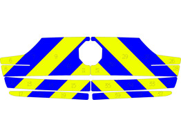 Fischgratenmuster Koffer MG ZS Polizei klasse 3 gelb/blau