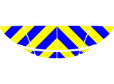Chevron pattern Hood Toyota Corolla Police class 3 yellow/blue