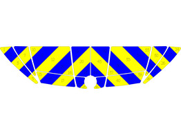 Fischgratenmuster Motorhaube Skoda Kodiaq 2024- Polizei klasse 3 gelb/blau
