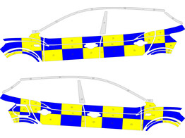 Striping Dacia Sandero 2022- Battenburg NIV3