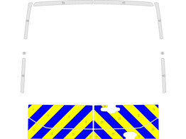 Fischgratenmuster Heckturen Ford Transit H3 2018- Polizei klasse 3 gelb/blau
