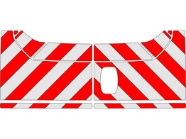 Rood/Wit RA2 10cm Iveco Daily 2019- Achterdeuren onder vensters