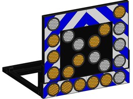 Dach Signalisierungsfeld Arrow6.140 Dual Color Blau/Gelb Type POLIZEI