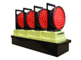 Jeu de 4 lampes rouges dia 200mm synchronisees