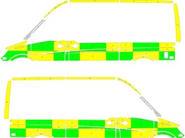 Striping Mercedes Sprinter Battenburg Green/Yellow/White KIT  links   rechts  2 schuifdeuren zone Meetjesland post Maldegem 1-KEK-191