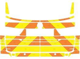 Striping BMW X5 2013-2018 MUG Chevrons Yellow/Orange 15 cm Zottegem 1-PDH-281