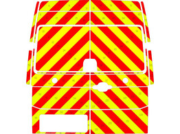 Striping MAN TGE 2017 H3 - Chevrons T11500 Red/Yellow with magnets