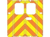Striping Strobel box body rear chevrons Orange/Yellow  20cm Avery Prismatic Huy 1-NRN-407