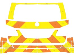 Striping Mercedes GLS 2018 - Chevrons T11500 Orange/Gelb 15 cm MUG/SMUR