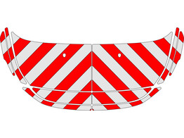 Red/White RA2 10cm Peugeot Expert 2022- Hood