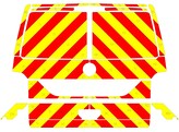 Striping VW T6 2016- kofferklep Red/yellow 10cm Avery prismatic