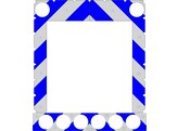 Arrow 6 RGB chevrons blauw/wit 12 5 cm
