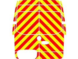 Striping Mercedes Sprinter 2018 H2 - Chevrons T7500 Red/Yellow 10 cm - without windows