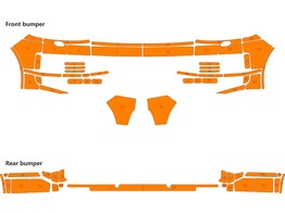Arisco Sto stangen VW Transporter T6 2016 2021 Avery Prismatic Fluo Orange mit Flugelturen und Schei