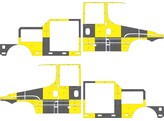 Striping Iveco 7ton dubbele cabine Traffic Officer Kit geel/zwart