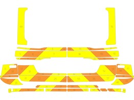 Streifen Volvo XC60 2017- Chevrons T11500 Fluo Orange/Gelb 15 cm Klasse III - BAT MED