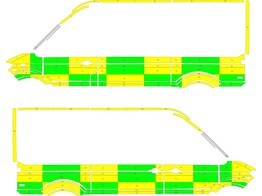 Striping Volkswagen Crafter 2017 L3H3 - Battenburg Green/Yellow/White KIT  left right  - Ambulances