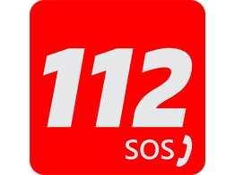 Logo 112 Red/White 20x20 cm