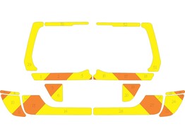 Striping Volvo XC70 2008-2016 Chevrons Orange/Yellow 15 cm