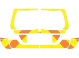 Striping Volvo XC70 2008-2016 Chevrons Orange/Yellow 15 cm
