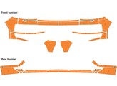 Arisco Bumpers VW Transporter T6 2016 2021 Avery Prismatic T7514 Orange FPS   RPS  with headlight wa