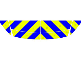 Fischgratenmuster Motorhaube  Volkswagen Caddy 2015- Polizei klasse 3 gelb/blau