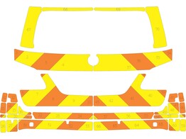 Striping Mercedes GLS MUG Chevrons Yellow/Orange 15 cm