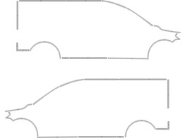 Kontur Volkswagen Caddy 2016 L2H1 - Avery ECE104 Wei  Klasse III
