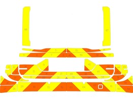 Striping Volvo V90 2018- Chevrons T11500 Orange/Yellow 15 cm trunk lid with window