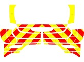 Striping Volvo V40 2013-2019 Chevrons T7500 Red/Yellow 10 cm