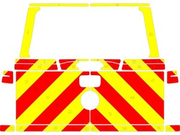 Striping Volkswagen Amarok 2010-2020 Hardtop Chevrons red/yellow 12 5 cm